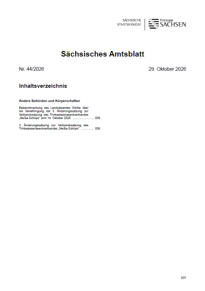 Sächsisches Amtsblatt Heft 44/2026