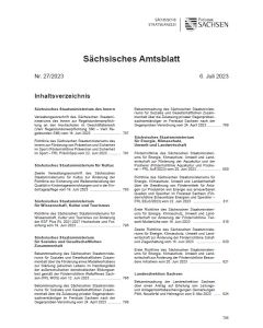 Sächsisches Amtsblatt Heft 27/2023