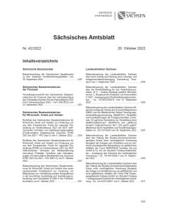 Sächsisches Amtsblatt Heft 42/2022