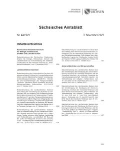 Sächsisches Amtsblatt Heft 44/2022