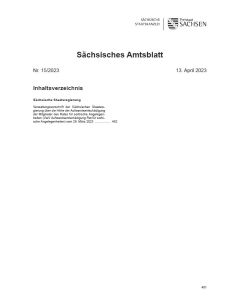 Sächsisches Amtsblatt Heft 15/2023