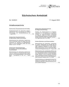 Sächsisches Amtsblatt Heft 33/2023