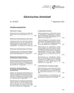 Sächsisches Amtsblatt Heft 35/2022