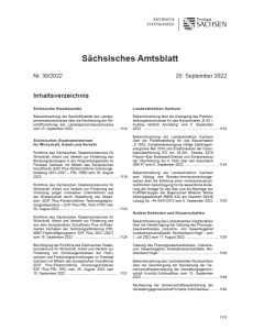 Sächsisches Amtsblatt Heft 39/2022