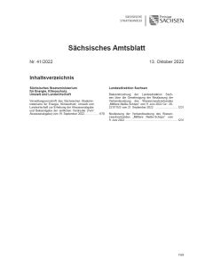 Sächsisches Amtsblatt Heft 41/2022