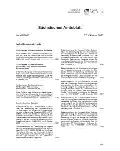 Sächsisches Amtsblatt Heft 43/2022