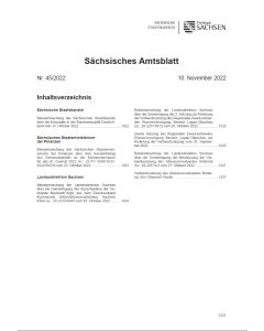 Sächsisches Amtsblatt Heft 45/2022