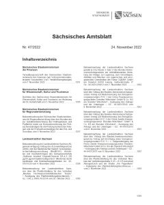 Sächsisches Amtsblatt Heft 47/2022