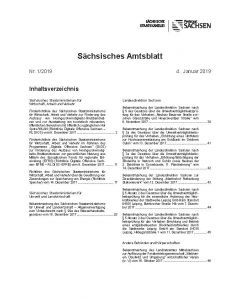 Sächsisches Amtsblatt Sonderdruck Heft 01/2019