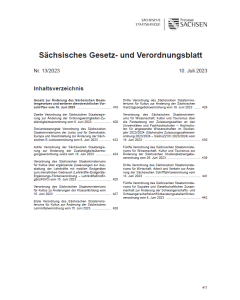 Sächsisches Gesetz- und Verordnungsblatt Heft 13/2023