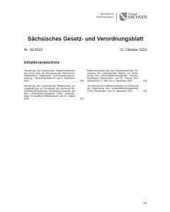 Sächsisches Gesetz- und Verordnungsblatt Heft 30/2022