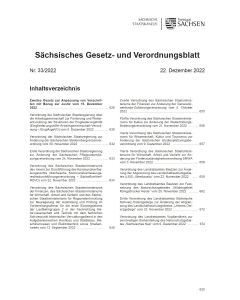 Sächsisches Gesetz- und Verordnungsblatt Heft 33/2022