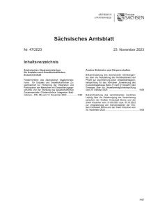 Sächsisches Amtsblatt Heft 47/2023