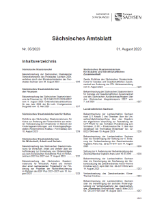 Sächsisches Amtsblatt Heft 35/2023