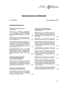 Sächsisches Amtsblatt Heft 52/2023