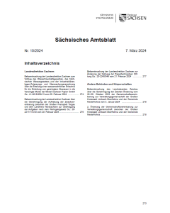 Sächsisches Amtsblatt Heft 10/2024