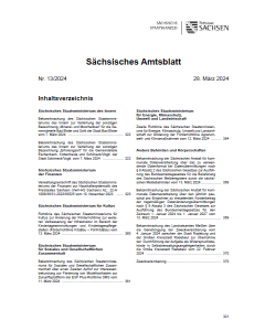 Sächsisches Amtsblatt Heft 13/2024