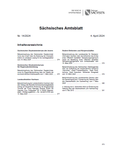 Sächsisches Amtsblatt Heft 14/2024