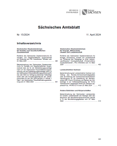 Sächsisches Amtsblatt Heft 15/2024