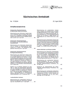 Sächsisches Amtsblatt Heft 17/2024