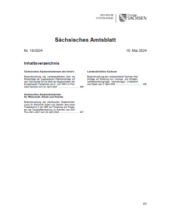 Sächsisches Amtsblatt Heft 19/2024