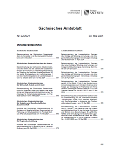 Sächsisches Amtsblatt Heft 22/2024