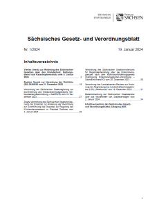 Sächsisches Gesetz- und Verordnungsblatt Heft 1/2024