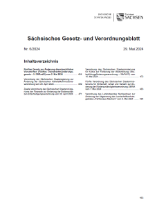 Sächsisches Gesetz- und Verordnungsblatt Heft 6/2024