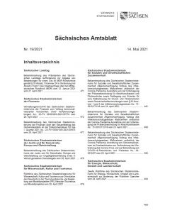 Sächsisches Amtsblatt Heft 19/2021
