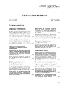 Sächsisches Amtsblatt Heft 20/2021