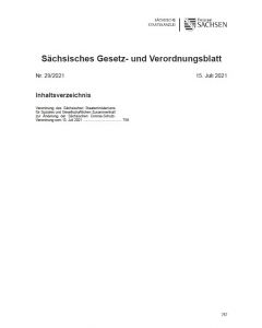 Sächsisches Gesetz- und Verordnungsblatt Heft 29/2021