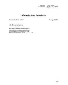 Sächsisches Amtsblatt Sonderdruck Heft 3/2021