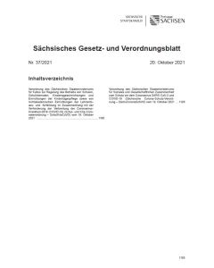 Sächsisches Gesetz- und Verordnungsblatt Heft 37/2021