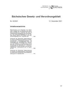 Sächsisches Gesetz- und Verordnungsblatt Heft 42/2021