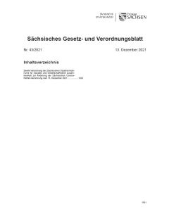 Sächsisches Gesetz- und Verordnungsblatt Heft 43/2021