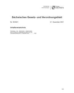 Sächsisches Gesetz- und Verordnungsblatt Heft 44/2021