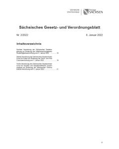 Sächsisches Gesetz- und Verordnungsblatt Heft 02/2022