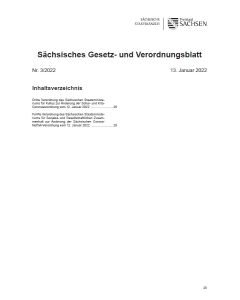 Sächsisches Gesetz- und Verordnungsblatt Heft 03/2022