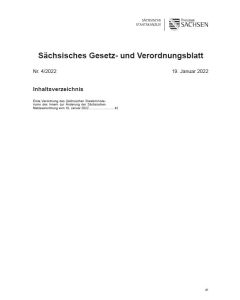 Sächsisches Gesetz- und Verordnungsblatt Heft 04/2022