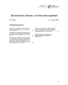 Sächsisches Gesetz- und Verordnungsblatt Heft 05/2022