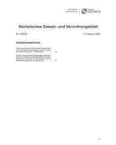 Sächsisches Gesetz- und Verordnungsblatt Heft 06/2022