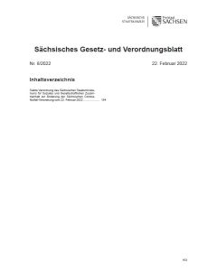 Sächsisches Gesetz- und Verordnungsblatt Heft 08/2022
