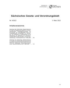 Sächsisches Gesetz- und Verordnungsblatt Heft 09/2022