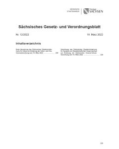 Sächsisches Gesetz- und Verordnungsblatt Heft 12/2022