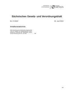 Sächsisches Gesetz- und Verordnungsblatt Heft 21/2022