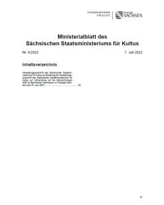 Ministerialblatt des Sächsischen Staatsministeriums für Kultus Heft 06/2022