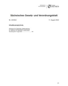 Sächsisches Gesetz- und Verordnungsblatt Heft 24/2022