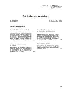 Sächsisches Amtsblatt Heft 36/2022