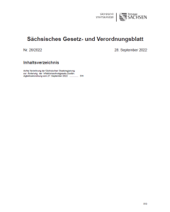 Sächsisches Gesetz- und Verordnungsblatt Heft 28/2022