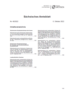 Sächsisches Amtsblatt Heft 40/2022
